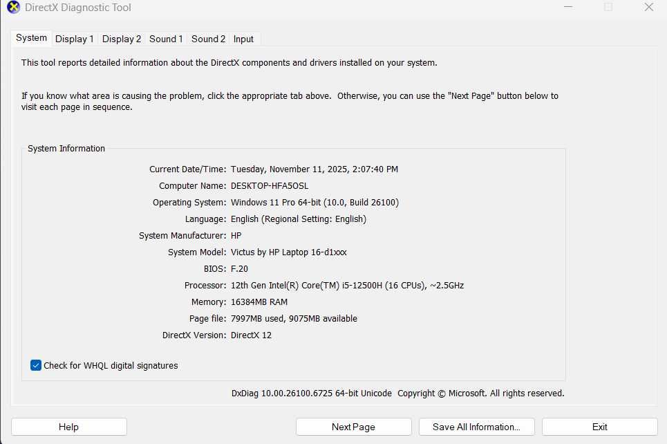 Laptop Gaming Hp Victus I5 12500H RTX3060