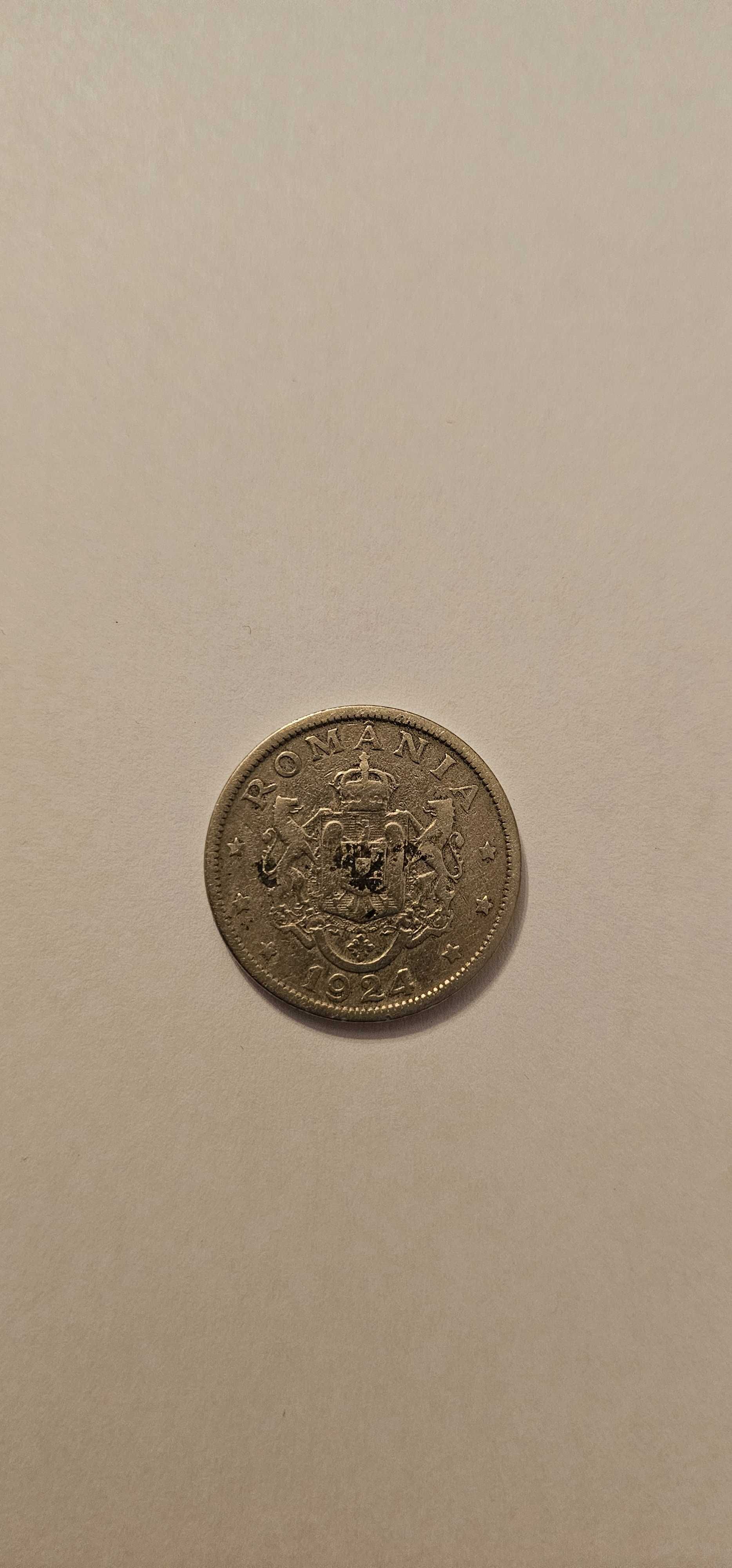 Moneda 2 Lei 1924 - Romania