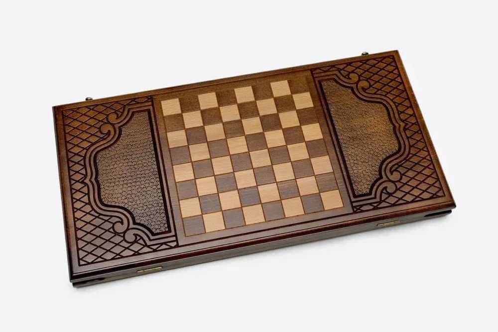 Нарды резные "Орнамент" из массива бука (Армения)