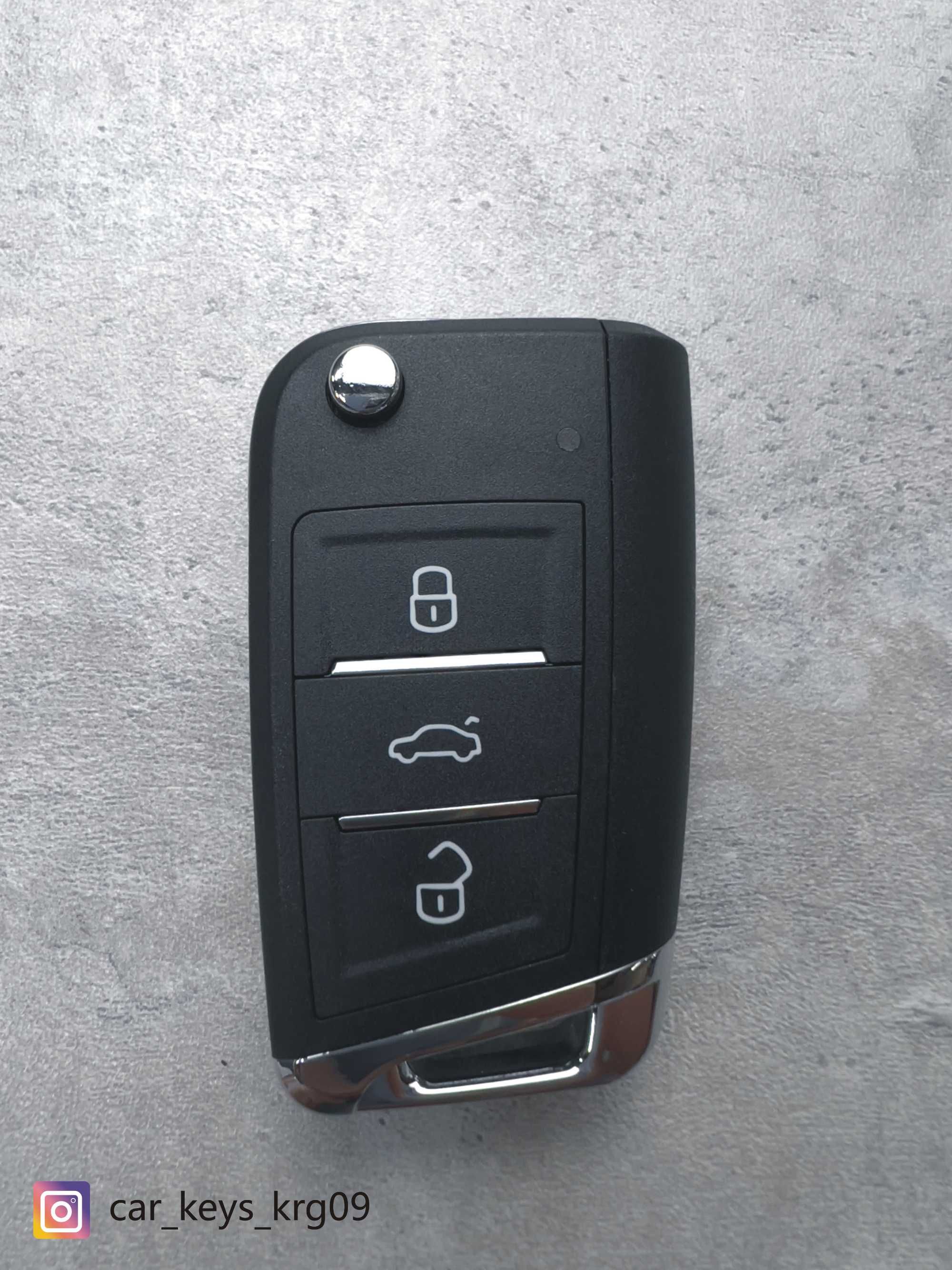 Автомобильные ключи с чипом, ключ с системой PUSH START стиль VW SKODA