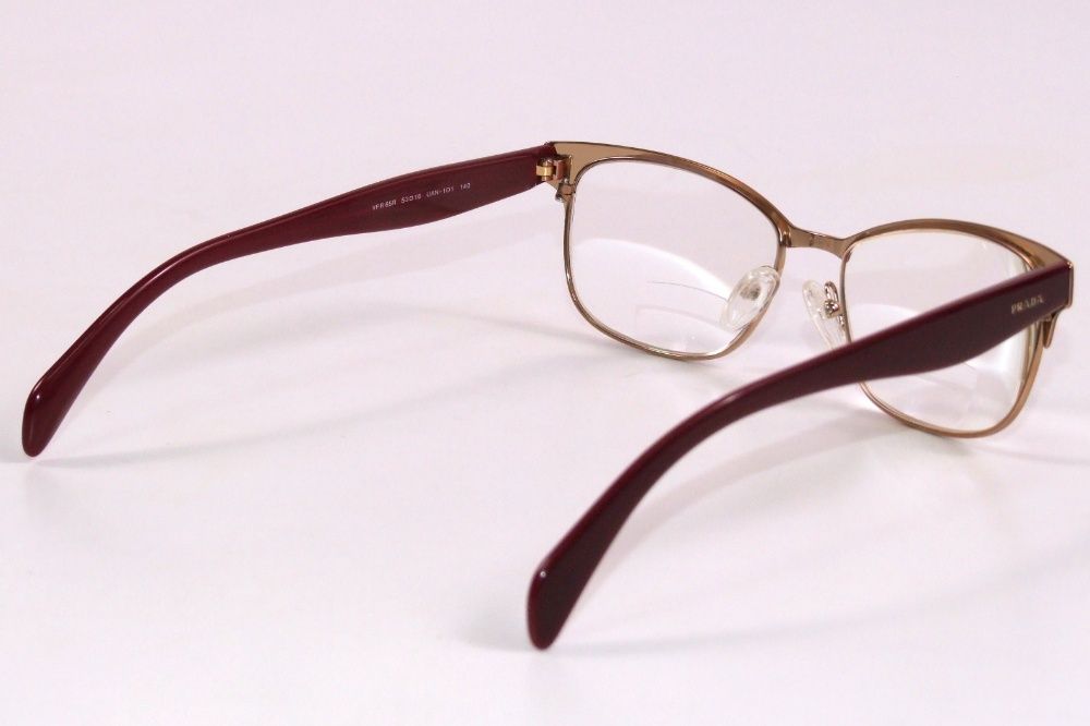 Rame ochelari de dama PRADA, culoare grena, lux, Made in Italy, NOI