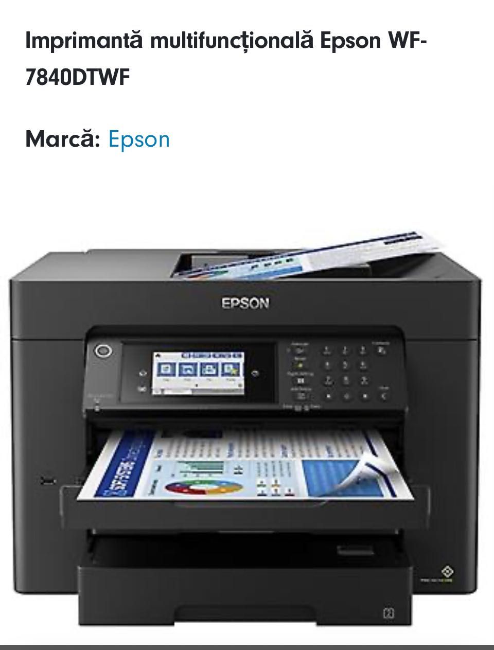 Impromanta multifunctionala EPSON WF 7710 - imprimanta A4 si A3