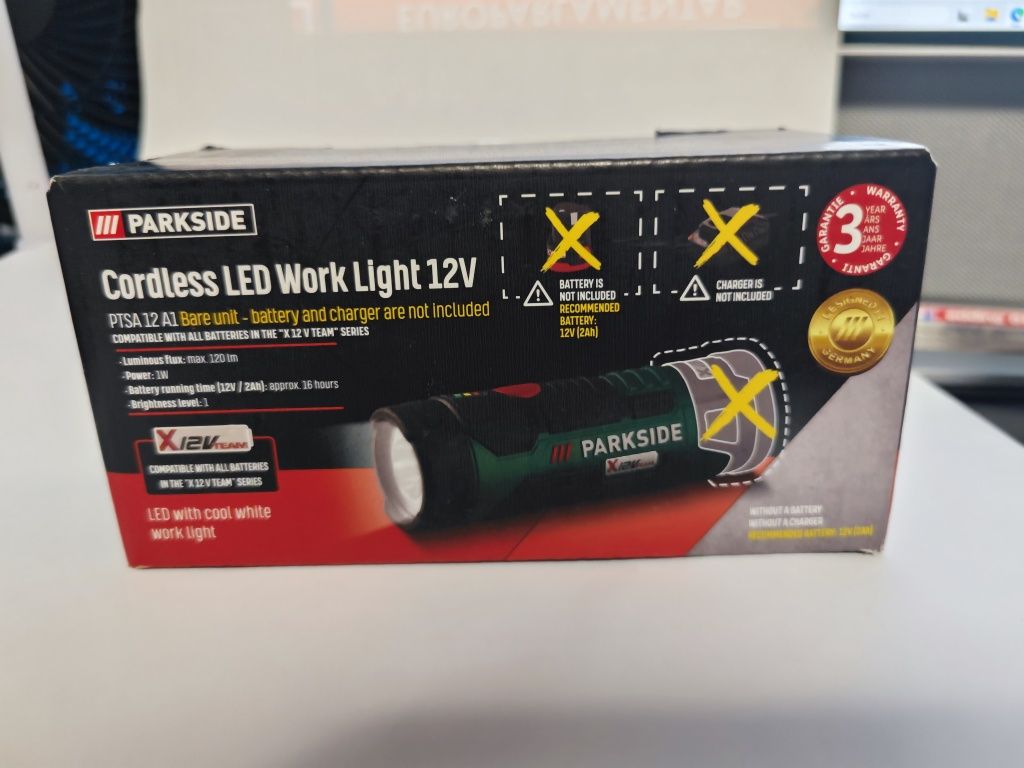 Lanterna Parkside x12v PTSA 12 A1 proiector lampa led 12 v