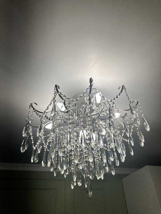 Люстра стекло 9 лампочек