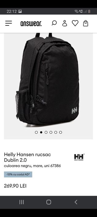 Ghiozdan/rucsac Helly Hansen nou