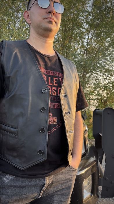 Жилет натуральная кожа