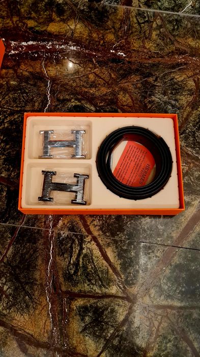 Curea Hermes Neagra | 2 Catarame
