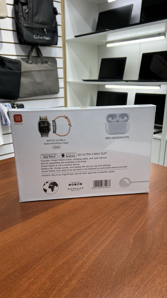 i20 Ultra 2 MAX suit 10 in 1 set Смарт часы+ Airpods от фирмы HiWatch