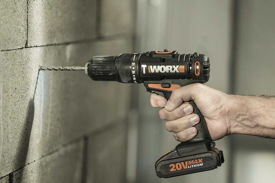 WORX Акумулаторен Винтоверт и Импакт 20V 2 Батерии Зарядно Чанта