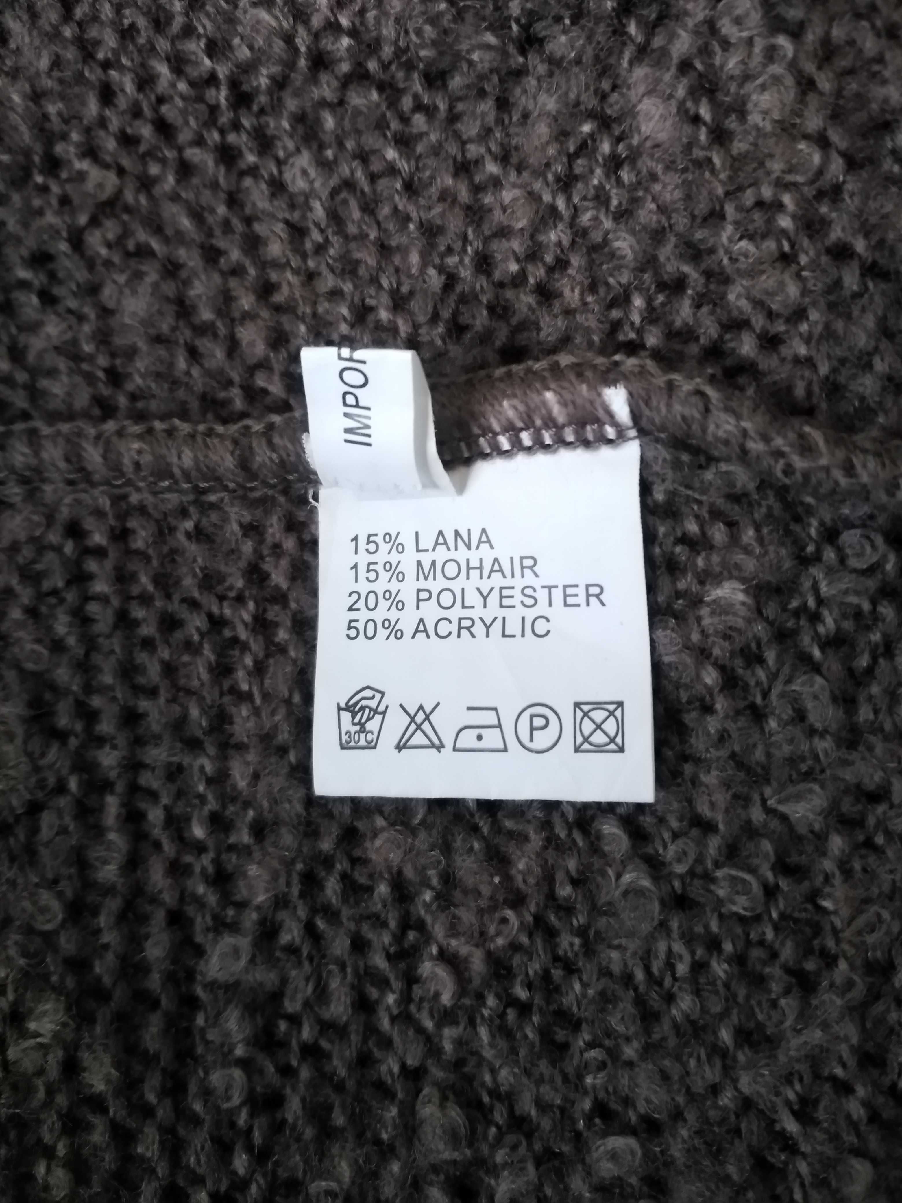 Pardesiu tricotat nou Effect Collection cu guler blana