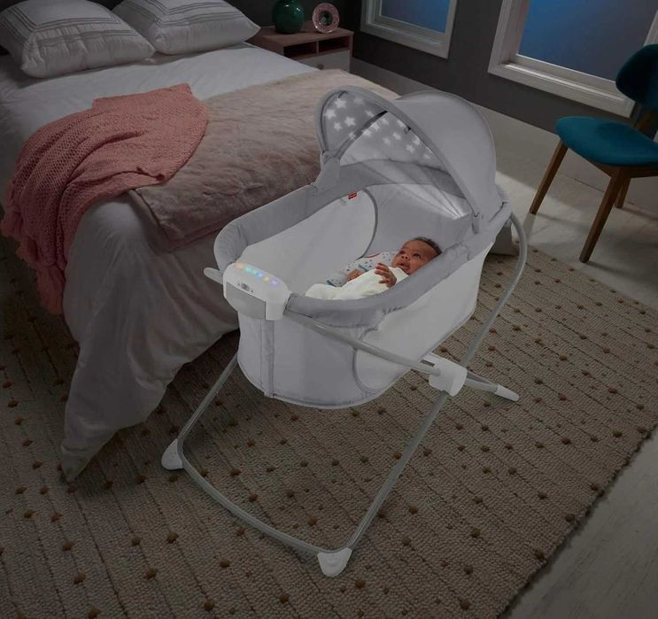 Сгъваема бебешка кошара кошче люлка Fisher Price с вибрации музика
