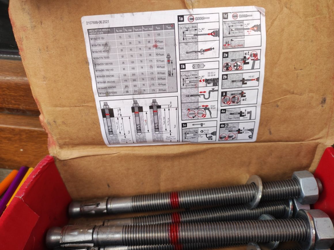 Ancora expandabila Hilti 12xHST3 M16x220 120/100