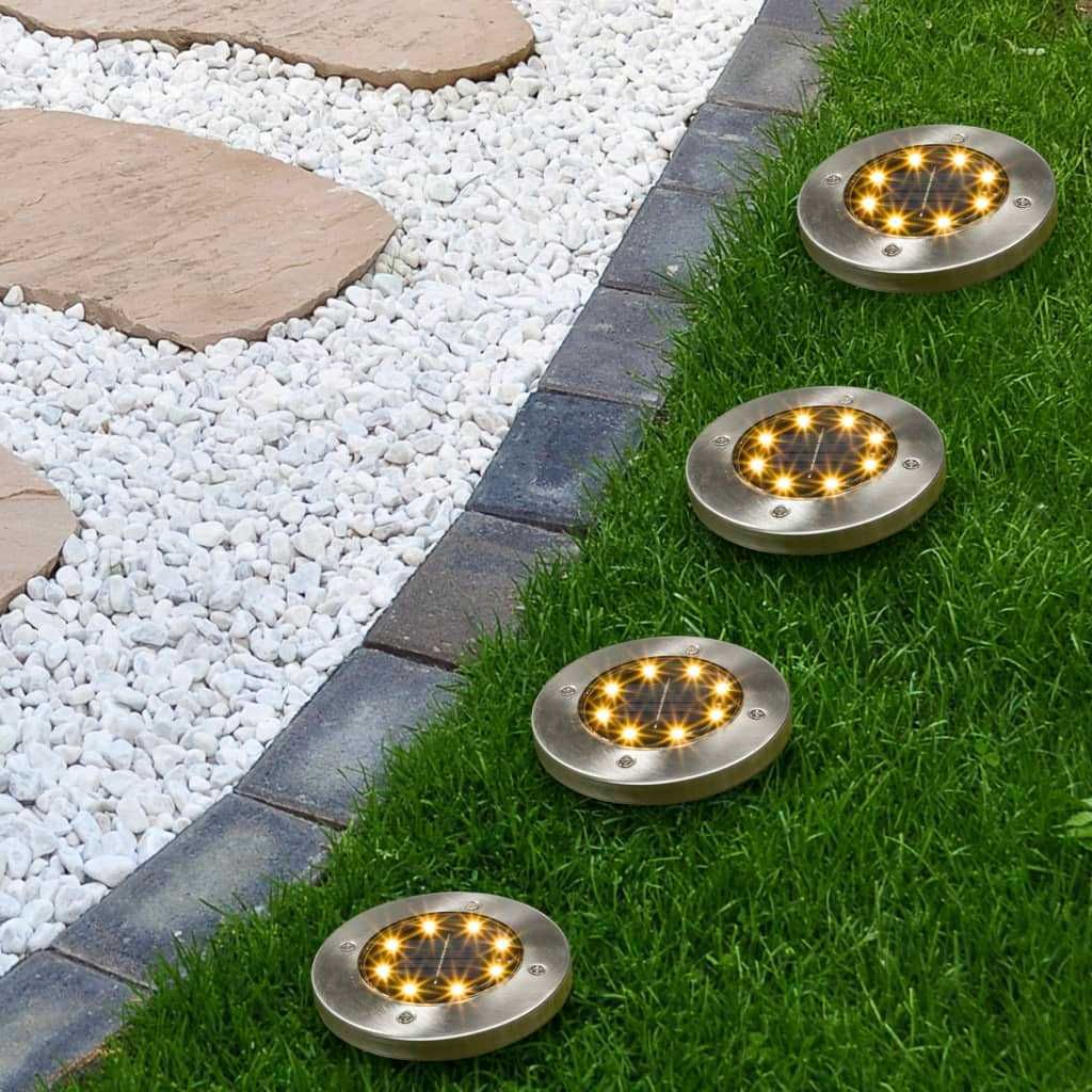 Set 4 Lampi solare Led pentru Gradini exterioare