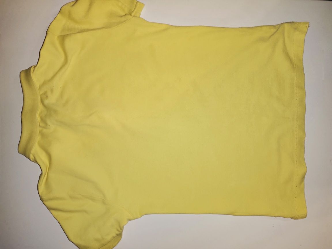Детская футболка-поло желто-лимонного цвета