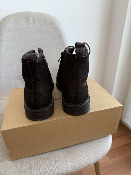 Мъжки ботуши от естествена кожа Massimo Dutti