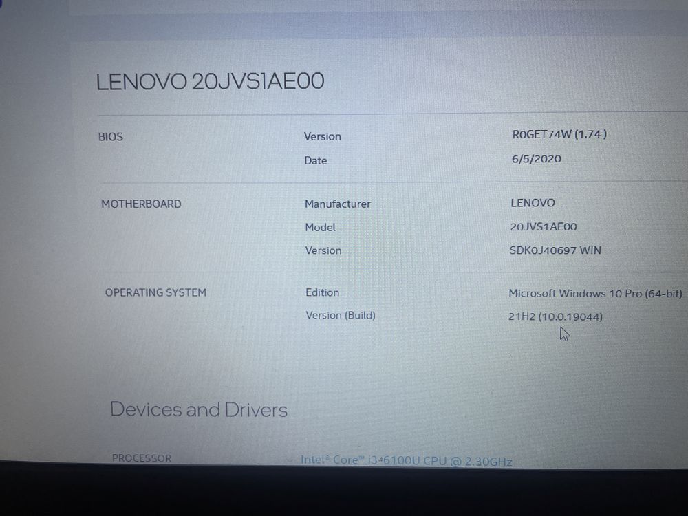 Lenovo carbon thinkpad i3 8g ram 256 gb