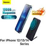 Baseus Power Bank Magnetic Wireless 10000mAh PD-20W For iPhone 15 16