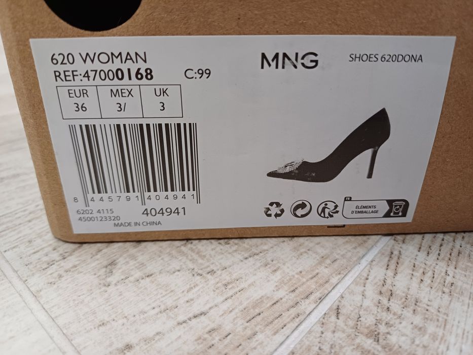 Pantofi toc Mango 36 negrii