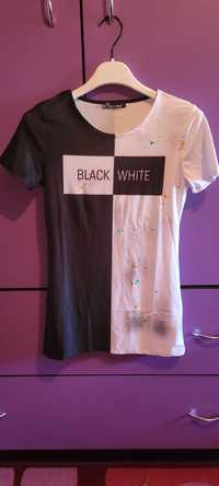 Модерна блуза в бяло и черно
