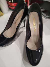 Pantofi stiletto 36 negru lucios