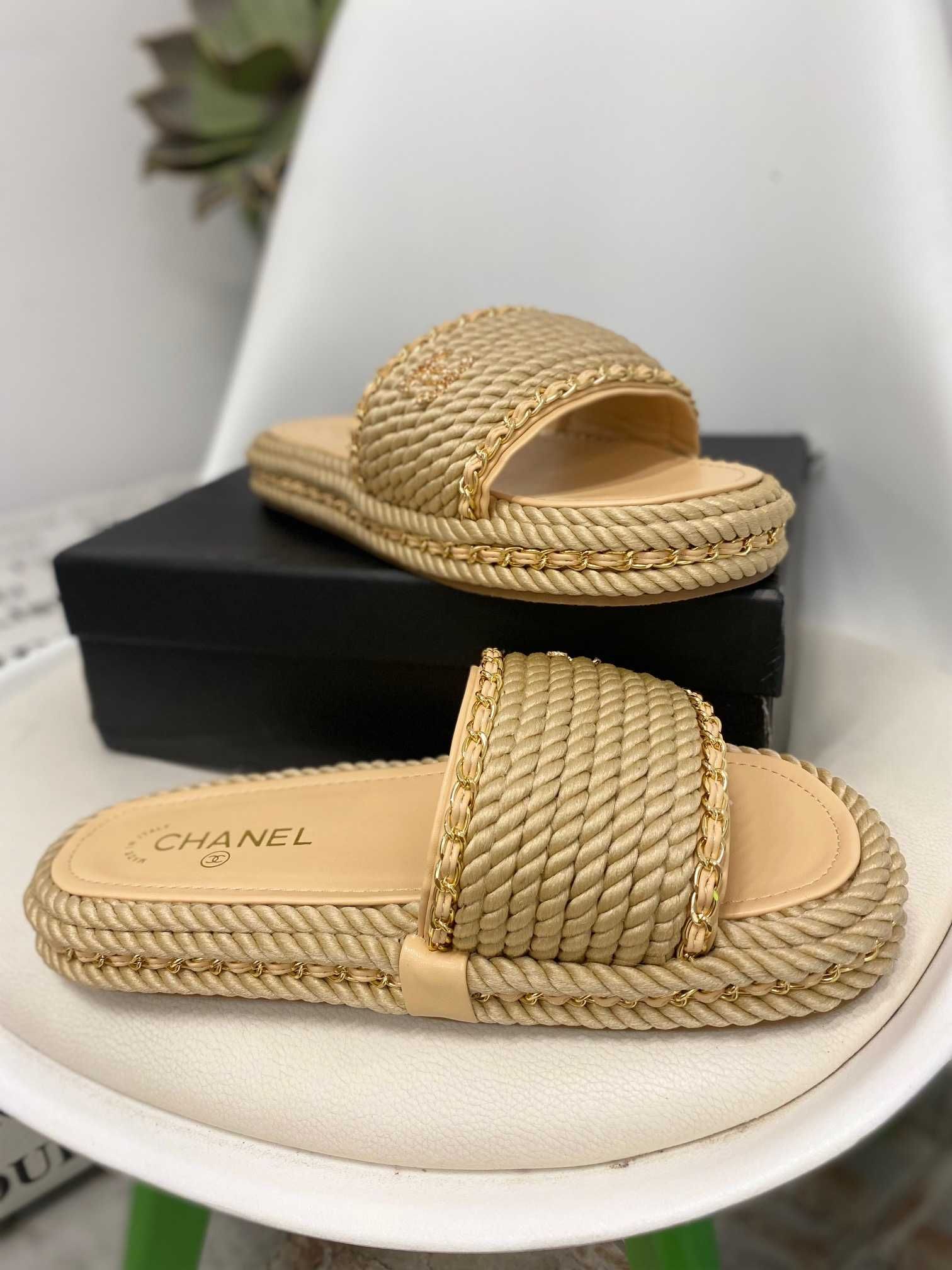 чехли Шанел*Chanel braided sandals*38,39