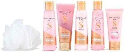 Нов Подаръчен комплект за баня тяло Lily & Rose Sanctuary Spa за жени
