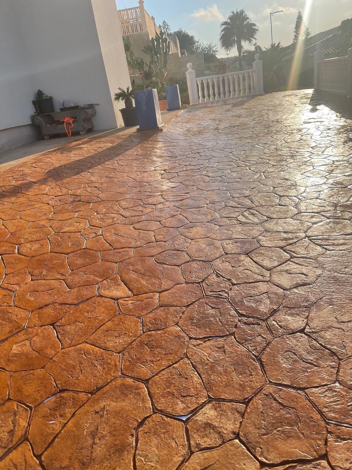 Ideal pavaje decor .Beton amprentat