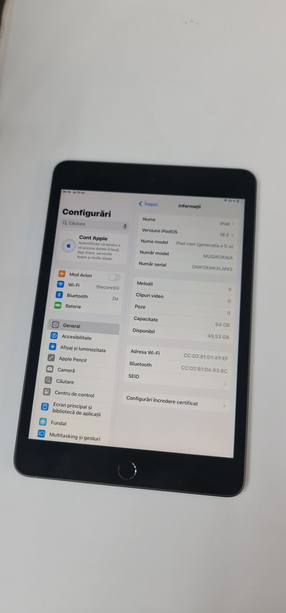 Tableta Apple iPad Mini 5 Space Gray Perfect Functionala