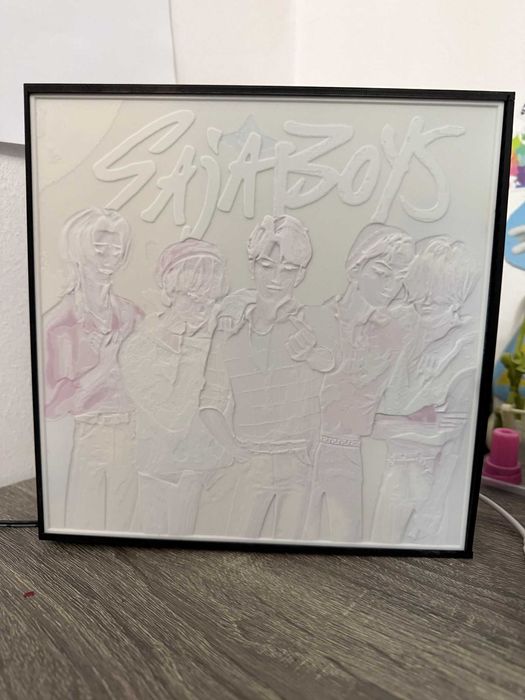 Tablou 3D iluminat personalizat – demon hunters