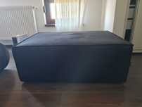Taburet negru catifea