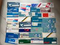 Colectie lot 32 bilete de avion vechi - 1957-1999