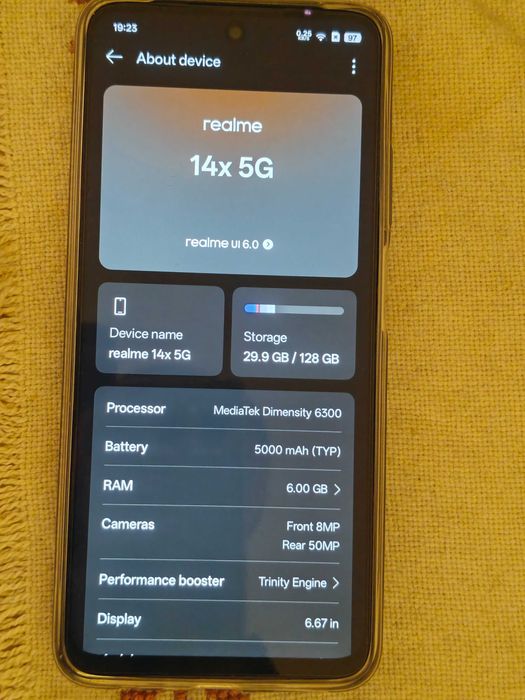 Realme 14x Нов с бонус стъклени протектори