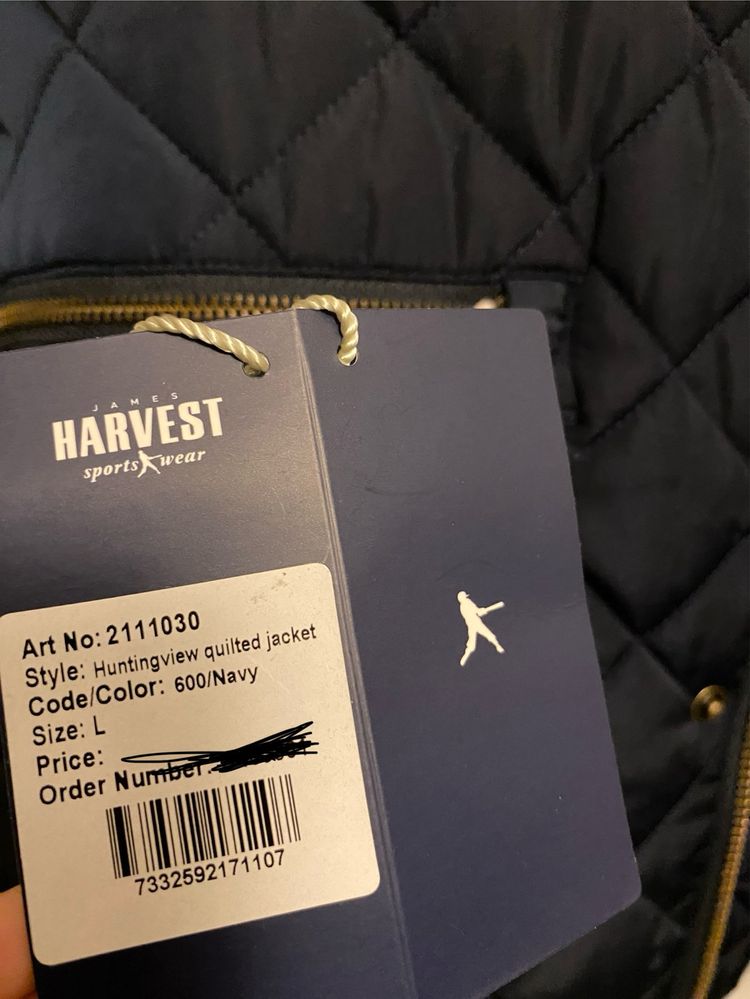 Geaca James Harvest barbati bleu navy noua cu eticheta