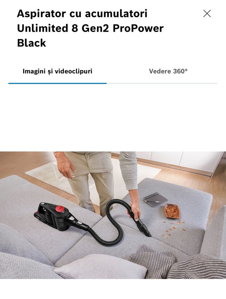 Aspirator vertical Bosch Unlimited 8 gen 2 NOU
