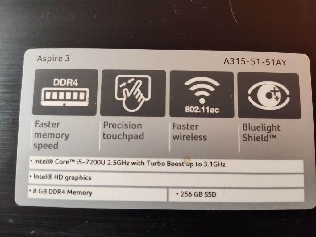 Placă de bază Acer Aspire3 A315-51 Intel i5-7200u