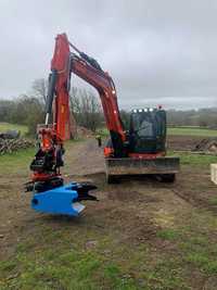 Gheara hidraulica pt. taiat vegetatie, gheara miniexcavator, noua