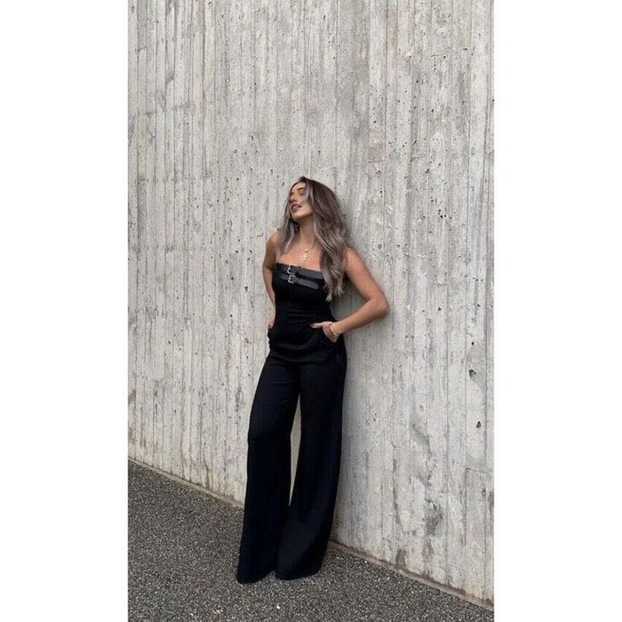 Дълъг черен гащеризон Zara