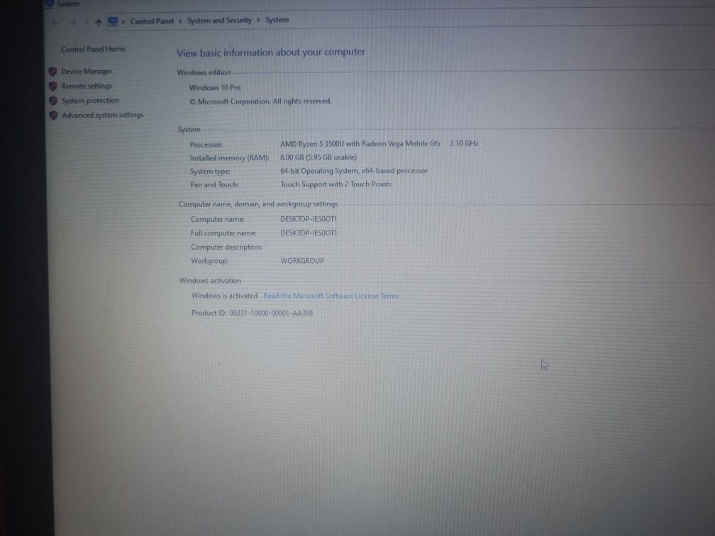 Laptop HP AMD ryzen 5