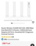 Router Wireless HUAWEI WiFi AX3 WS7100-20, 3000Mbps
