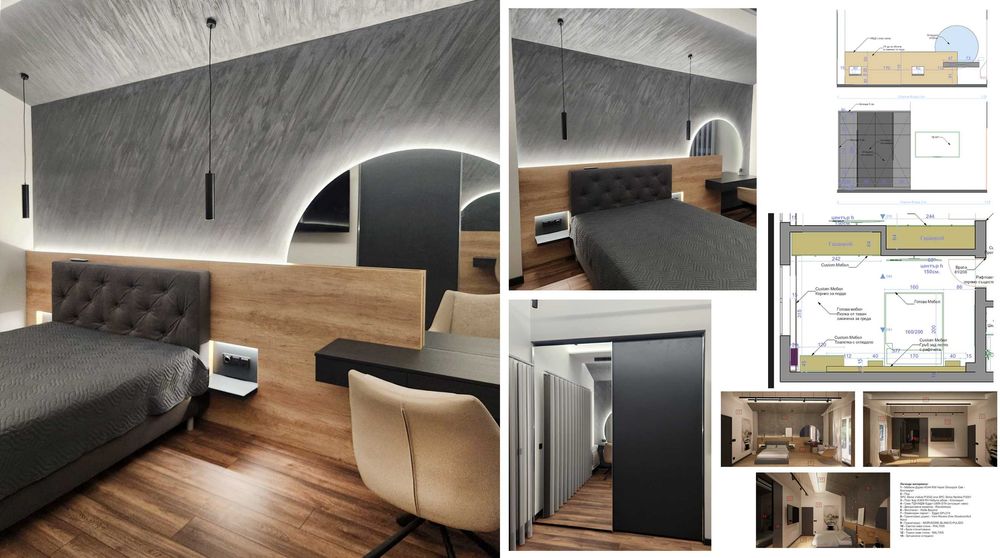 Интериорен дизайн , 3D Визуализации , Проектиране и Реализация