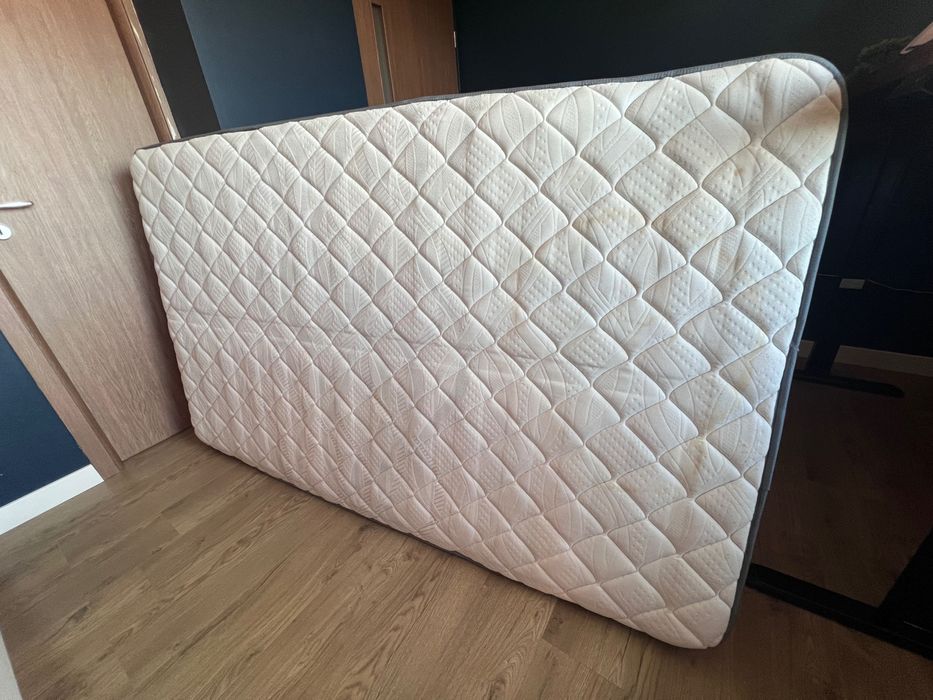 Pat cu somiera si saltea, 120x200, Mobexpert