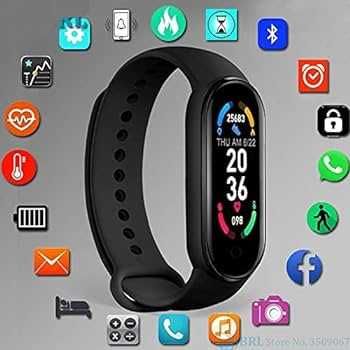 Фитнес гривна Smart Band M6, Черен