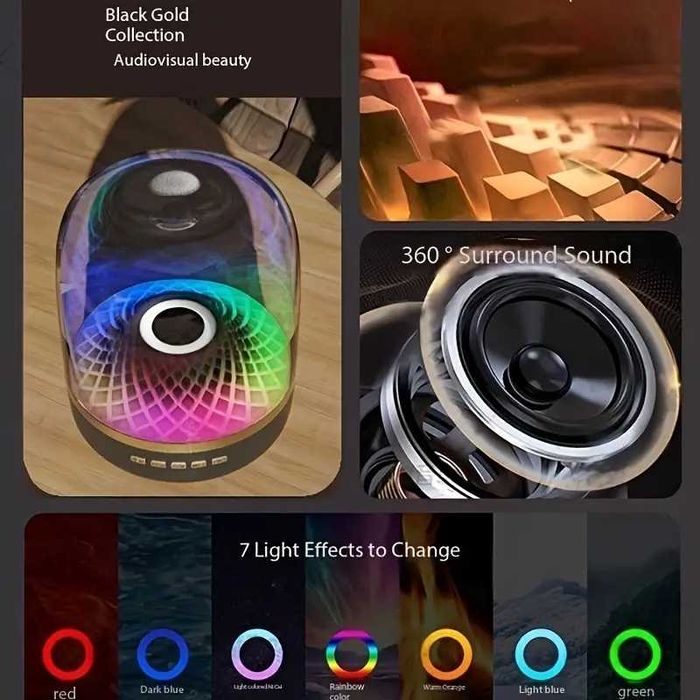 Boxă Portabila Smart Wireless cu Spectacol de Lumini