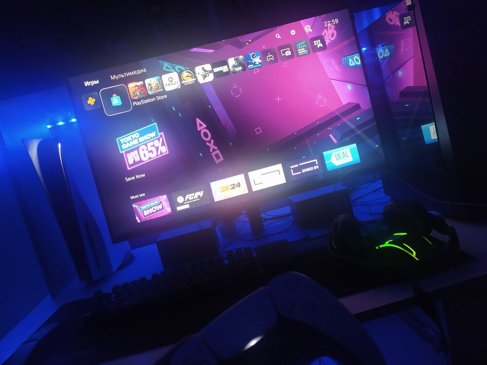 PlayStation 5 и 20 игр 2 джостика