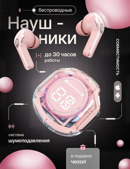Беспроводные Bluetooth Наушники Air39 | С дисплеем , Микрофон