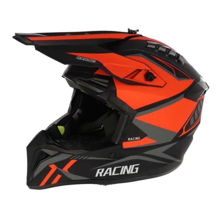 Каска мото крос, 127, S и M размер, BLACK ORANGE 2