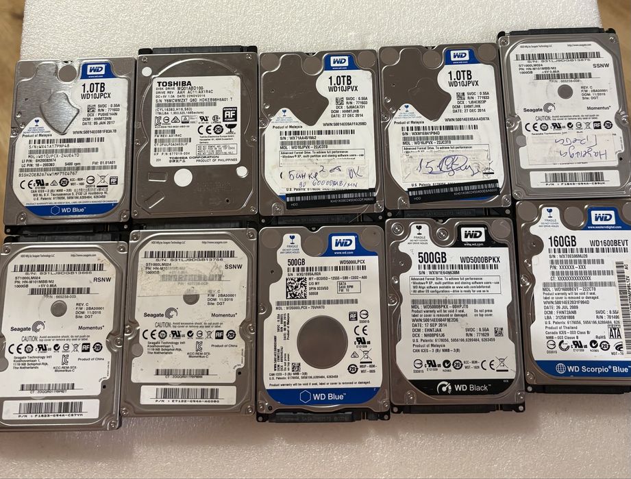 Хард дискове за лаптоп 1000GB, 500GB, 160GB