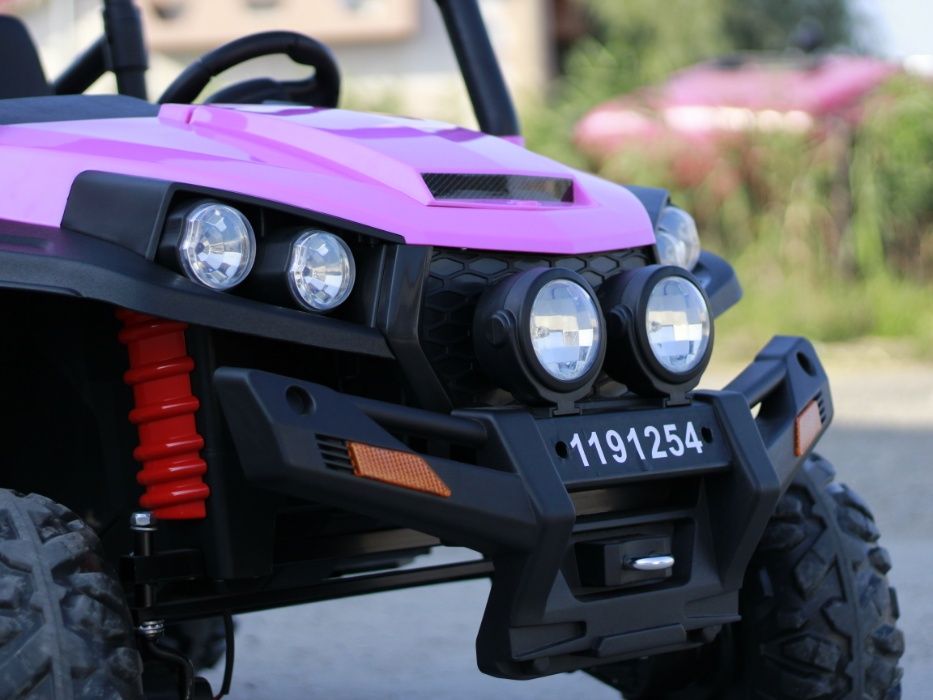UTV electric pentru 2 copii Golf-Kart 4x 45W 2x12V cu Bluetooth #Roz