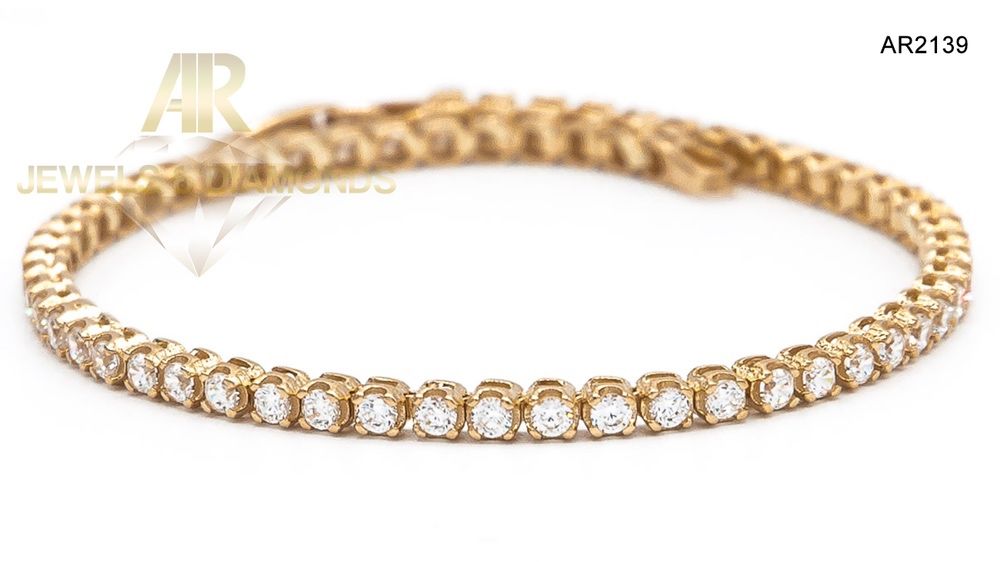 Bratara AUR 14 K Tennis model nou unisex ARJEWELS(AR2139)