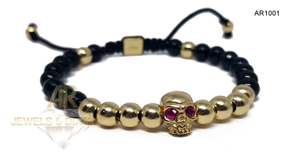 Bratara AUR 14 K ARJEWELS Skull Head (AR 1001)